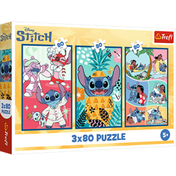 Trefl 3x80 - Stitch's world / Disney Lilo&Stitch_FSC Mix 70%