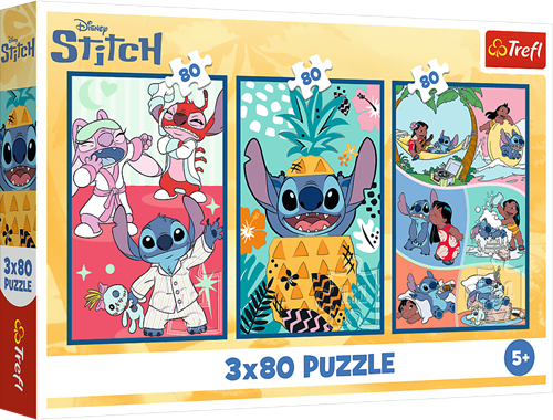 Trefl 3x80 - Stitch's world / Disney Lilo&Stitch_FSC Mix 70%