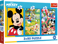 Trefl 3x80 - The Mickey Mouse Team / Disney Mickey Mouse and Friends_FSC Mix 70%