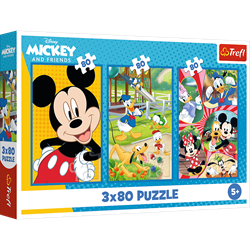 Trefl 3x80 - The Mickey Mouse Team / Disney Mickey Mouse and Friends_FSC Mix 70%