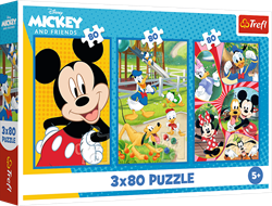 Trefl 3x80 - The Mickey Mouse Team / Disney Mickey Mouse and Friends_FSC Mix 70%