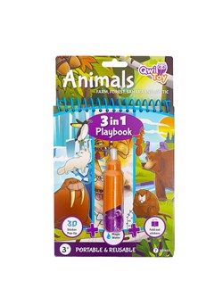 Qwi Toy 3 in 1 Playbook Animals