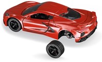 Siku Chevrolet Corvette Stingray speelgoedauto 1:50 metaal/plastic rood motokap en deuren kunnen open verwisselbare wielen-3