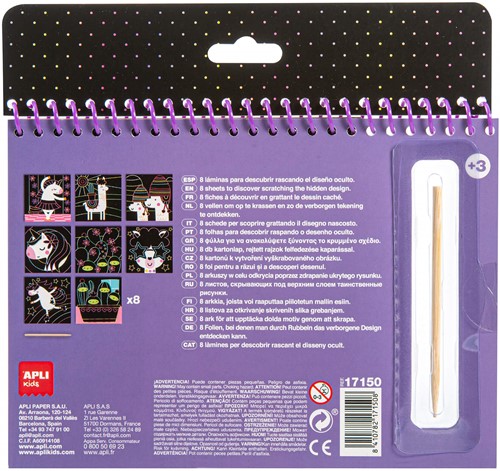 APLI - Happy Kras Kleuren Boek (8 vel)-3