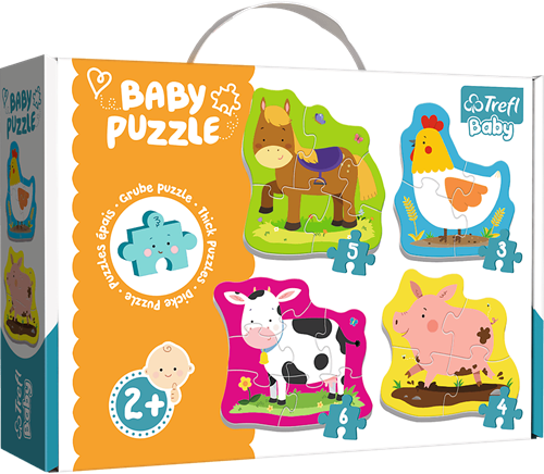 Trefl 4in1 (3, 4, 5, 6) Baby Classic - Farm Animals