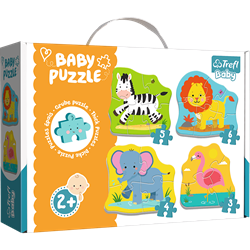 Trefl 4in1 (3, 4, 5, 6) Baby Classic - Wild Animals