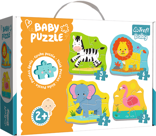 Trefl 4in1 (3, 4, 5, 6) Baby Classic - Wild Animals