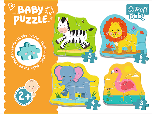 Trefl 4in1 (3, 4, 5, 6) Baby Classic - Wild Animals-2
