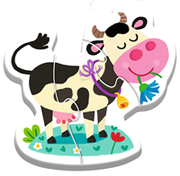 Trefl 4in1 (2, 3, 4, 5) Baby Classic - On the farm / KAZSTUDIO SA Babies and the Bear-3