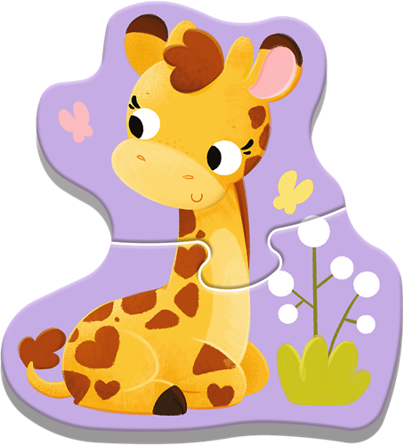 Trefl 4in1 (2, 3, 4, 5) Baby Classic - Babies animals / KAZSTUDIO Babies and the Bear-2