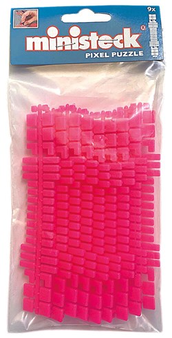 Ministeck / Neon Roze Colorstripes 9 strips - Polybag