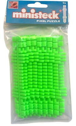 Ministeck / Neon Groen Colorstripes 9 strips - Polybag