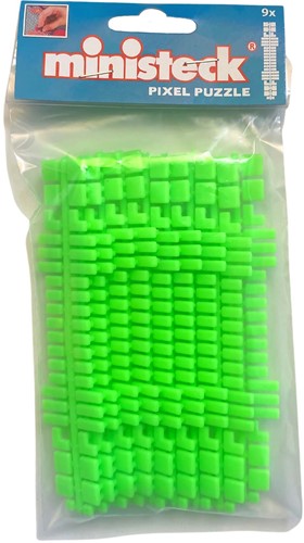 Ministeck / Neon Groen Colorstripes 9 strips - Polybag