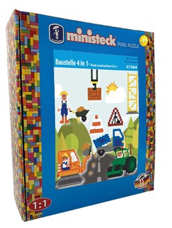 Ministeck Road Construction 4in1 - XL Box - 1200pcs