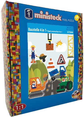 Ministeck Road Construction 4in1 - XL Box - 1200pcs