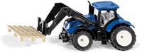 Siku New Holland Tractor met palletvork en pallet metaal/kunststof blauw speelgoedtractor voor kinderen beweegbare voorlader-3