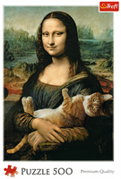 Trefl 500 - Mona Lisa and purring kitty-2