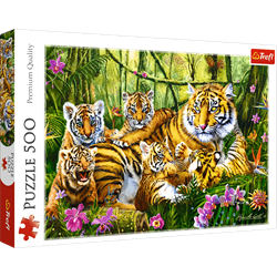 Trefl 500 - Family of tigers