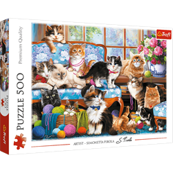 Trefl 500 - Cat Family
