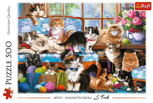 Trefl 500 - Cat Family-3
