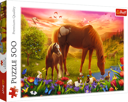 Trefl 500 - Horses in the Meadow