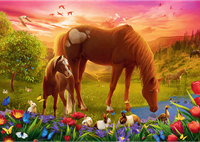 Trefl 500 - Horses in the Meadow-2