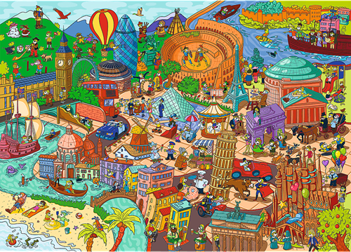 Trefl 500 - Spy Guy Lost Items: Europe-2
