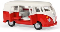 Siku VW T1 bus speelgoedauto 1:50 metaal/kunststof rood/wit deuren kunnen open trekhaak detailgetrouwe wielen-3