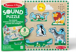 Melissa & Doug - Wooden Puzzle with sounds - Zoo Animals (8pc)