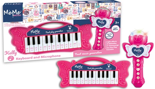MeMe Keyboard 22 Keys and Microphone Kelly