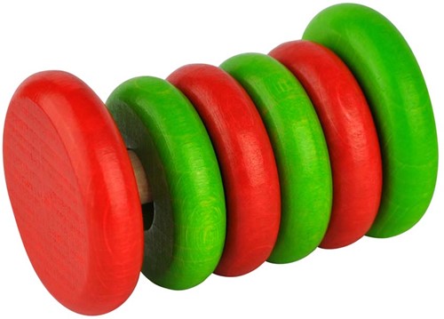VOG - Houten Rammelaar Tac-Tac rood/groen