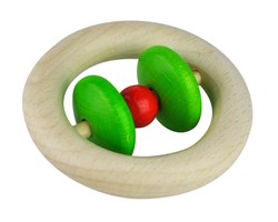 VOG - Houten ring Roti rood/groen