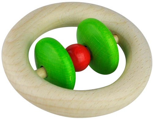 VOG - Houten ring Roti rood/groen