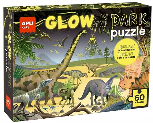 APLI - Glow In The Dark Dinosaurussen 60 stuks