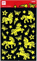 APLI - 1 Vel Stickers Glow In The Dark Eenhoorn