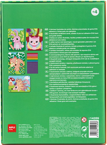 APLI - Dieren Mozaïek Schuimrubber (4 kaarten, 10 foam)-2
