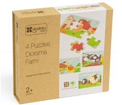 ANDREU - 4 Puzzels - Diorama - Boerderij