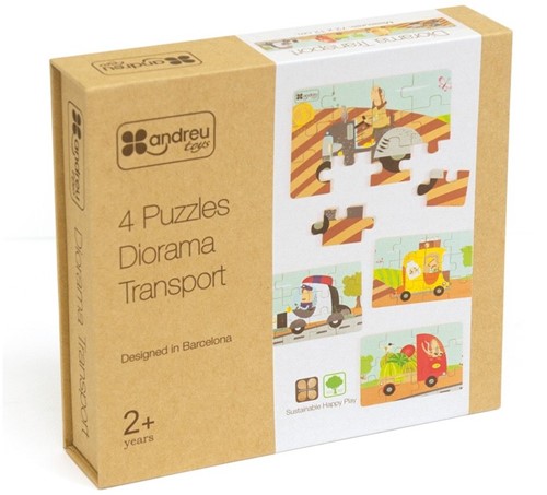 ANDREU - 4 Puzzels - Diorama - Transport