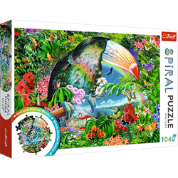 Trefl 1040SP - Spiral Puzzle - Tropical animals