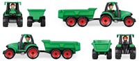 Lena Truckies Tractor met Aanhanger en LENA® speelfiguur 36cm-3