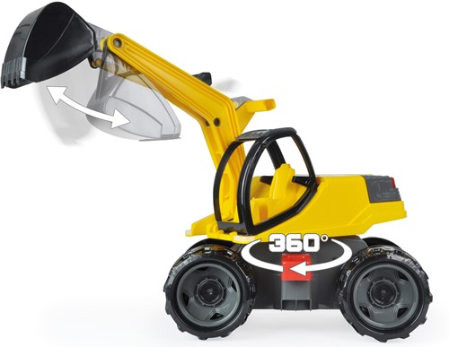 Lena GIGA TRUCKS Graafmachine Pro Zwart / Geel 63cm-2