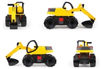 Lena GIGA TRUCKS Graafmachine Pro Zwart / Geel 63cm-3