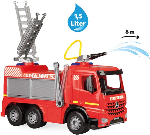 Lena GIGA TRUCKS Ride-on Brandweerwagen Mercedes-Benz Actros 66cm-3