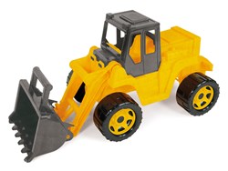 Lena Eco GIGA TRUCKS Shovel Pro Zwart / Geel (sit on) - 63cm