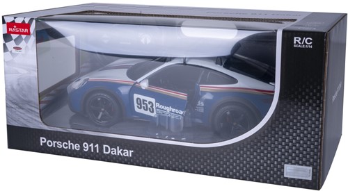 Jamara - Porsche 911 Dakar Performance 1:14 blue 2,4GHz door manual-2