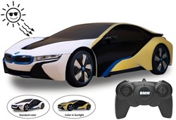 Jamara - BMW I8 1:24 white/yellow 2,4GHz UV Photochromic Series