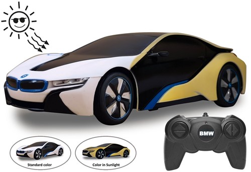 Jamara - BMW I8 1:24 white/yellow 2,4GHz UV Photochromic Series