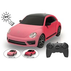 Jamara - VW Beetle 1:24 pink/red 2,4GHz UV Photochromic Series