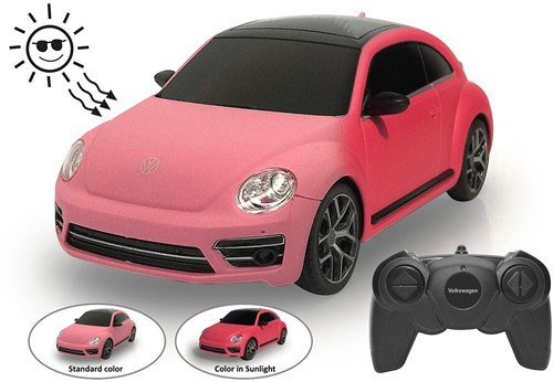 Jamara - VW Beetle 1:24 pink/red 2,4GHz UV Photochromic Series