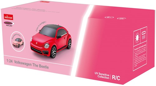 Jamara - VW Beetle 1:24 pink/red 2,4GHz UV Photochromic Series-2
